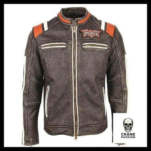 Veste Tête de Mort Biker American Motor - Crâne Passion
