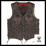 Veste Tête de Mort Biker Vintage - Crâne Passion