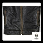 Veste Tête de Mort Homme (Cuir) - Crâne Passion