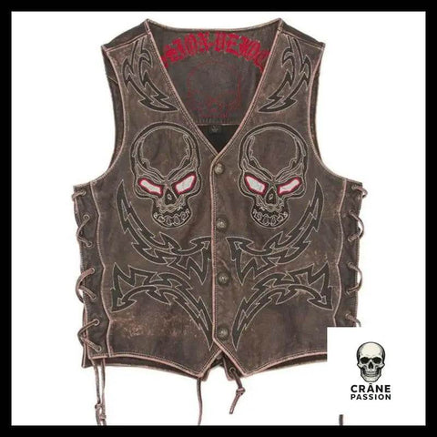 Veste Tête de Mort Manches Courtes - Crâne Passion